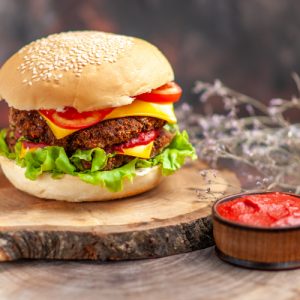 Crispy chicken burger
