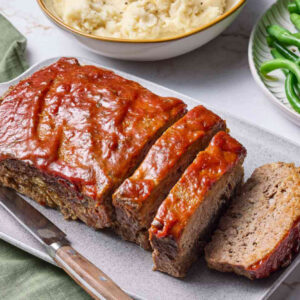 Home-made meatloaf.