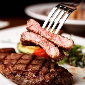 Pan Seared Top Sirloin with Red Wine Sauce